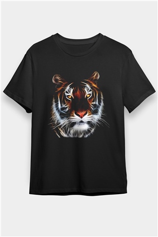 Kaplan Siyah Unisex Tişört T-Shirt - TişörtFabrikası