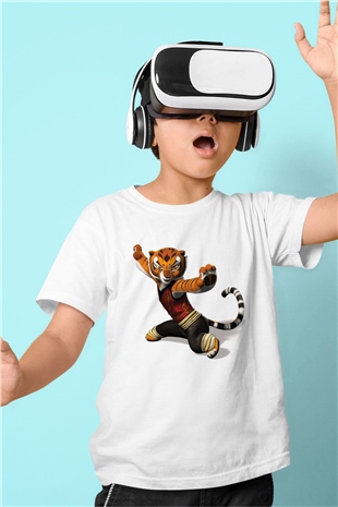 Karate Baskılı Beyaz Unisex Çocuk Tişört