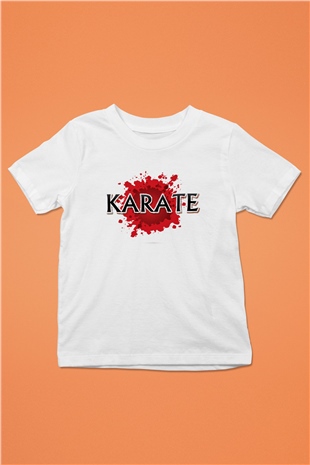Karate Beyaz Unisex Çocuk Tişört