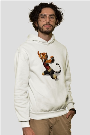 Karate Beyaz Unisex Hoodie