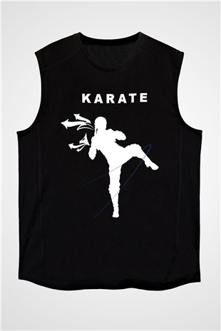 Karate Siyah Unisex Kolsuz Tişört