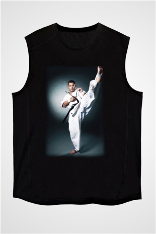 Karate Siyah Unisex Kolsuz Tişört