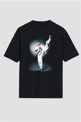 Karate Siyah Unisex Oversize Tişört T-Shirt
