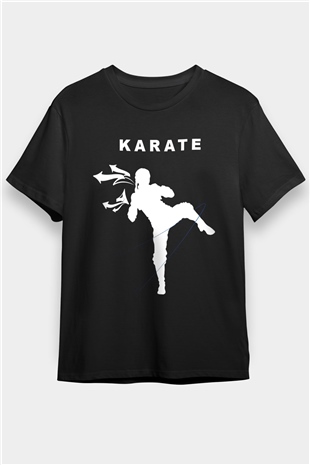 Karate Siyah Unisex Tişört T-Shirt - TişörtFabrikası