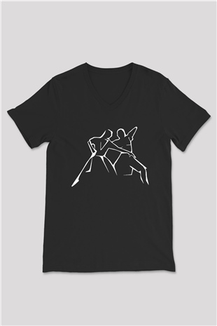 Karate Siyah Unisex V Yaka Tişört
