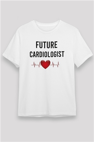 Kardiyolog Beyaz Unisex Tişört T-Shirt - TişörtFabrikası