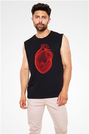 Kardiyolog Siyah Unisex Kolsuz Tişört