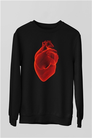 Kardiyolog Siyah Unisex Sweatshirt