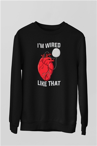 Kardiyolog Siyah Unisex Sweatshirt