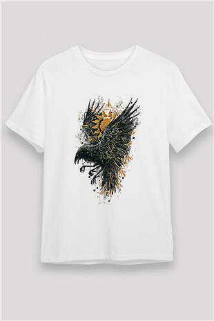 Karga Unisex Baskılı Beyaz Tişört - Tshirt