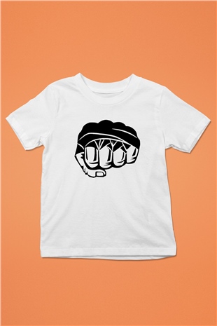 Karma dövüş sanatları Baskılı Beyaz Unisex Çocuk Tişört