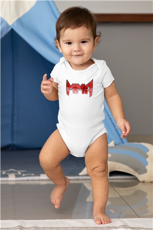 Karma dövüş sanatları Beyaz Bebek Body - Zıbın