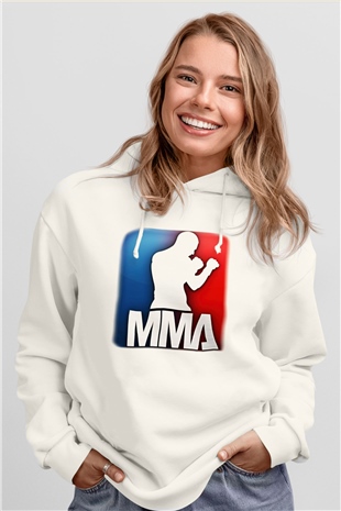 Karma dövüş sanatları Beyaz Unisex Hoodie