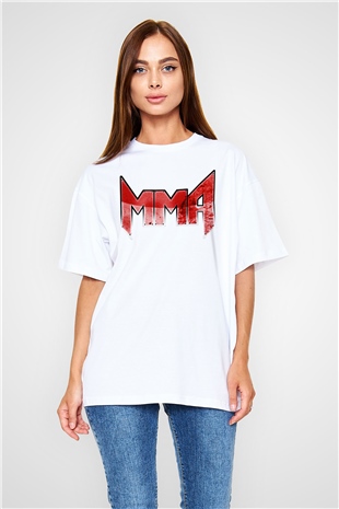 Karma dövüş sanatları Beyaz Oversize Tişört Oversize T-shirt - TişörtFabrikası