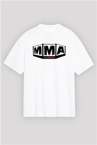 Karma dövüş sanatları Beyaz Oversize Tişört Oversize T-shirt - TişörtFabrikası