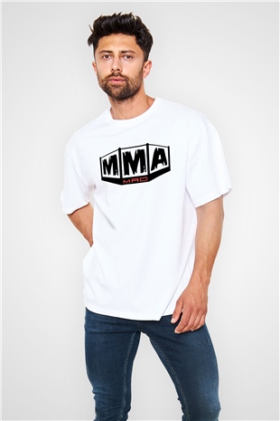 Karma dövüş sanatları Beyaz Oversize Tişört Oversize T-shirt - TişörtFabrikası