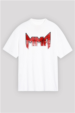 Karma dövüş sanatları Beyaz Oversize Tişört Oversize T-shirt - TişörtFabrikası