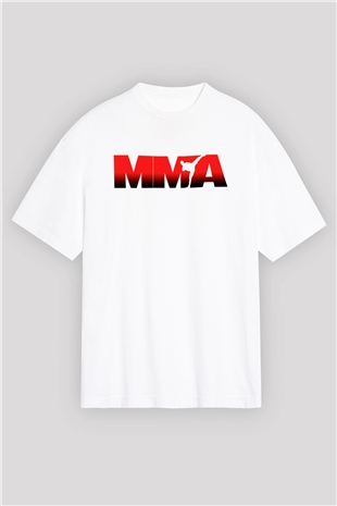 Karma dövüş sanatları Beyaz Oversize Tişört Oversize T-shirt - TişörtFabrikası