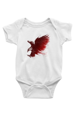 Kartal Beyaz Bebek Body - Zıbın