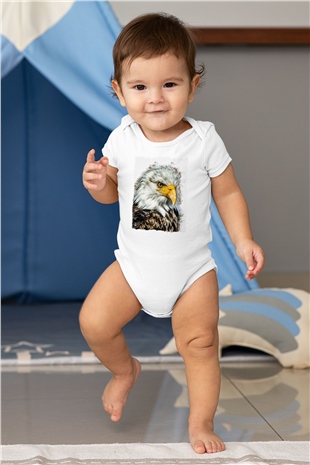 Kartal Beyaz Bebek Body - Zıbın