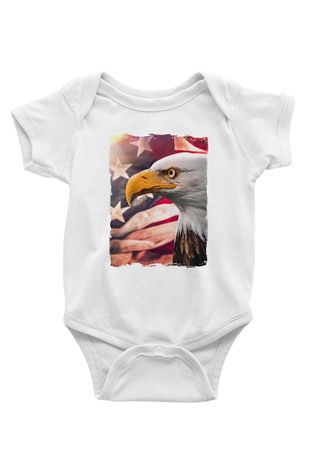 Kartal Beyaz Bebek Body - Zıbın