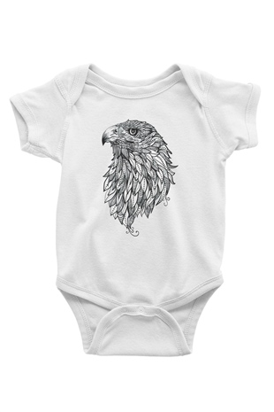 Kartal Beyaz Bebek Body - Zıbın