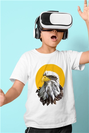 Kartal Beyaz Unisex Çocuk Tişört