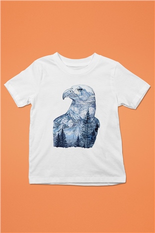 Kartal Beyaz Unisex Çocuk Tişört