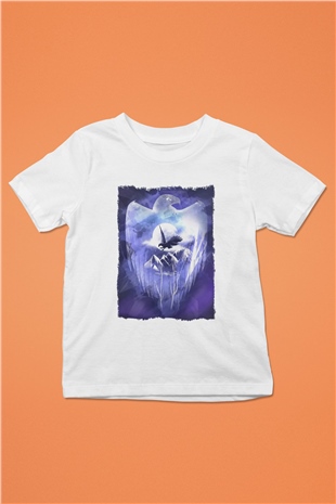 Kartal Beyaz Unisex Çocuk Tişört