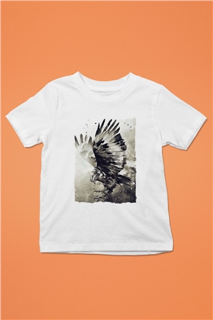 Kartal Beyaz Unisex Çocuk Tişört