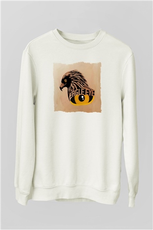 Kartal Beyaz Unisex Sweatshirt