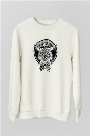 Kartal Beyaz Unisex Sweatshirt
