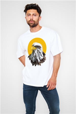 Kartal Beyaz Oversize Tişört Oversize T-shirt - TişörtFabrikası