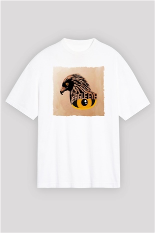 Kartal Beyaz Oversize Tişört Oversize T-shirt - TişörtFabrikası