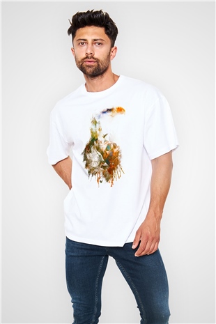 Kartal Beyaz Oversize Tişört Oversize T-shirt - TişörtFabrikası