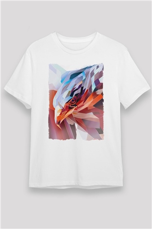 Kartal Beyaz Unisex Tişört T-Shirt - TişörtFabrikası