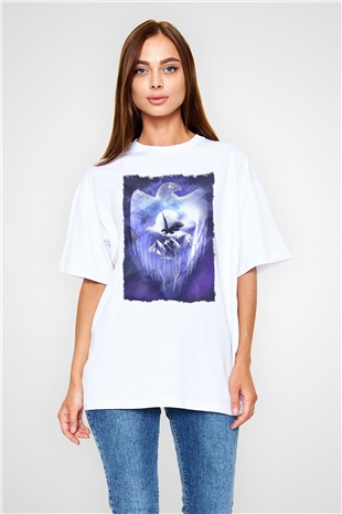 Kartal Beyaz Oversize Tişört Oversize T-shirt - TişörtFabrikası