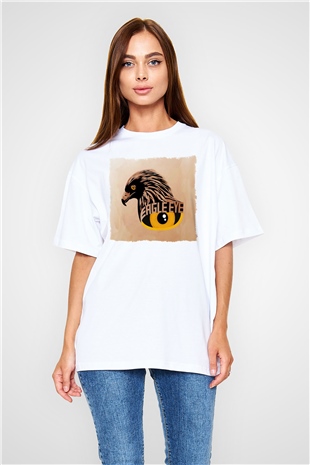 Kartal Beyaz Oversize Tişört Oversize T-shirt - TişörtFabrikası