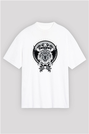 Kartal Beyaz Oversize Tişört Oversize T-shirt - TişörtFabrikası