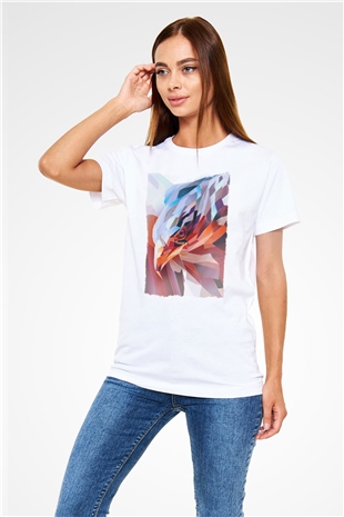 Kartal Beyaz Unisex Tişört T-Shirt - TişörtFabrikası
