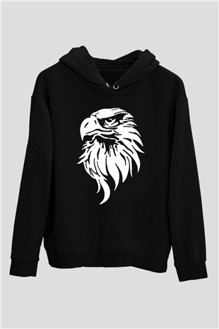 Kartal Siyah Unisex Hoodie