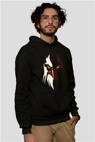 Kartal Siyah Unisex Hoodie