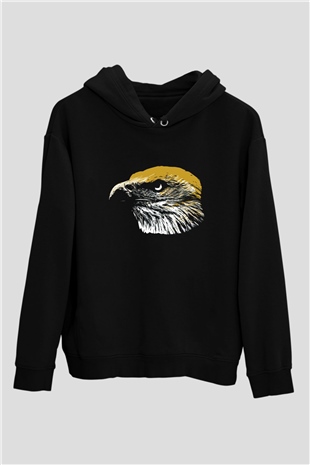 Kartal Siyah Unisex Hoodie