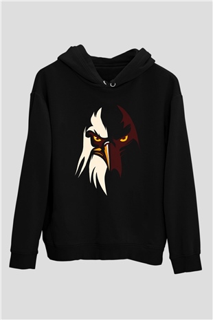 Kartal Siyah Unisex Hoodie