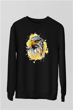 Kartal Siyah Unisex Sweatshirt