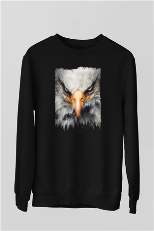 Kartal Siyah Unisex Sweatshirt