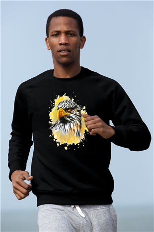 Kartal Siyah Unisex Sweatshirt