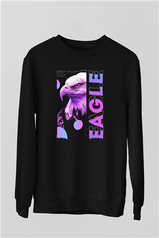Kartal Siyah Unisex Sweatshirt