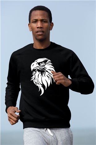Kartal Siyah Unisex Sweatshirt