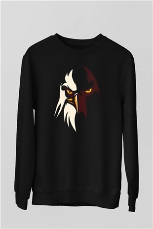 Kartal Siyah Unisex Sweatshirt